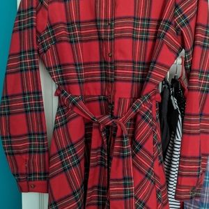 Kiel James Patrick Red Plaid Dress